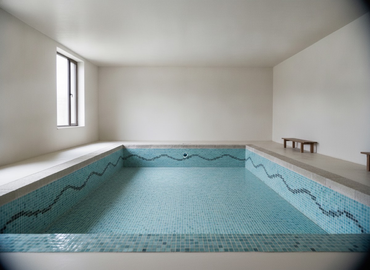 Pool basin, before and after, after