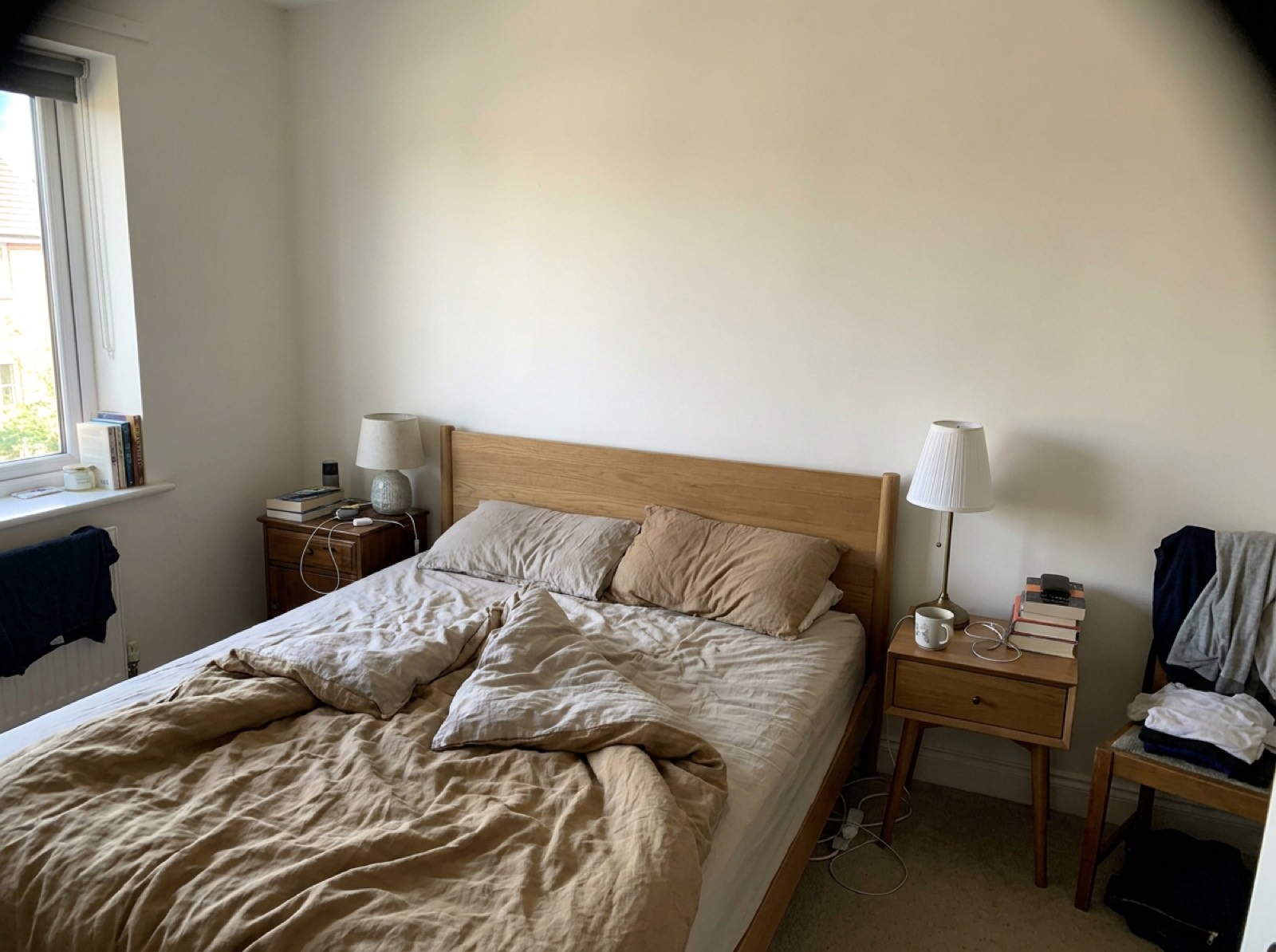Wallpaper & Murals: the same room before and after the render, before